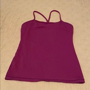 Lululemon power y tank sz 6 dark purple